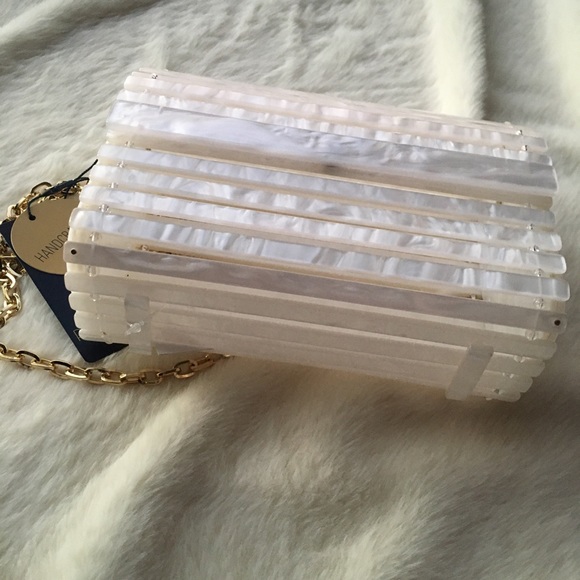 NWT Rachel Roy Lucite Basket Acrylic Crossbody Purse Bag - Picture 2 of 8